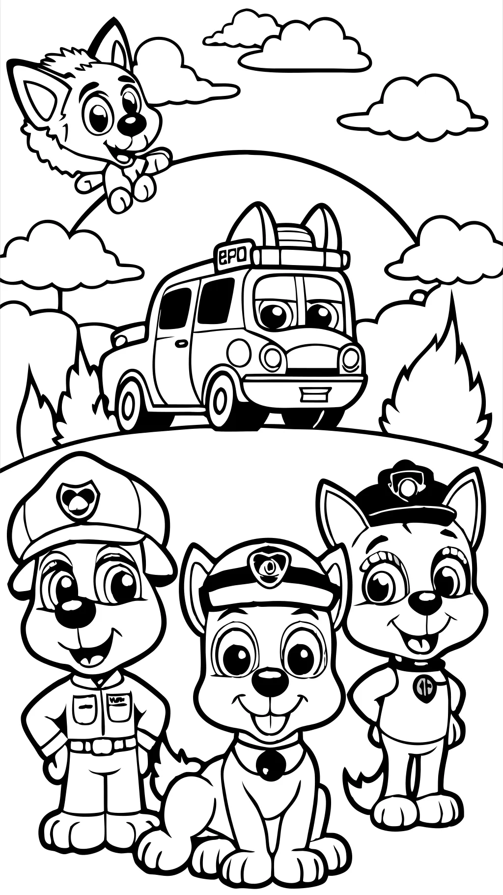 Páginas para colorear gratis PAW PATROL